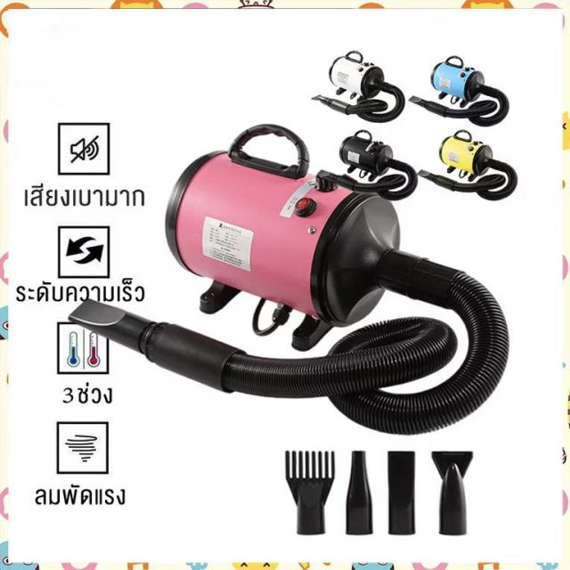 ไดร์เป่าขน 2800W เสียงเบากว่าไดร์เป่าผมคน ไดร์เป่าขนหมา ไดร์เป่าขนแมว เครื่องเป่าขน ไดร์ไล่น้ำ