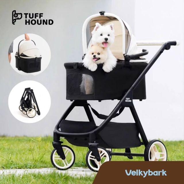 VELKYBARK Tuffhound รถเข็นสัตว์เลี้ยงพรีเมียม คุณภาพดี ขนาดกลาง-ใหญ่